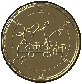 Ламен купить, ламен из серебра, индивидуальный амулет Соломона, печать Соломона, демон, дух, гоэтия, ключ Соломона