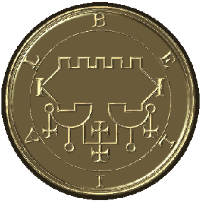 Ламен купить, ламен из серебра, индивидуальный амулет Соломона, печать Соломона, демон, дух, гоэтия, ключ Соломона