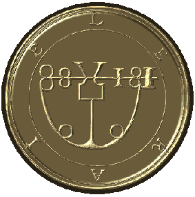 Ламен купить, ламен из серебра, индивидуальный амулет Соломона, печать Соломона, демон, дух, гоэтия, ключ Соломона