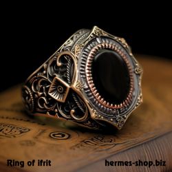 Кольцо ифритов, Кольца с джиннами купить, кольцо с джинном, артефакт с джинном, кувшин с джинном