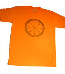 Футболка желтая с золотым пентаклем Солнца. Остался размер L(48).